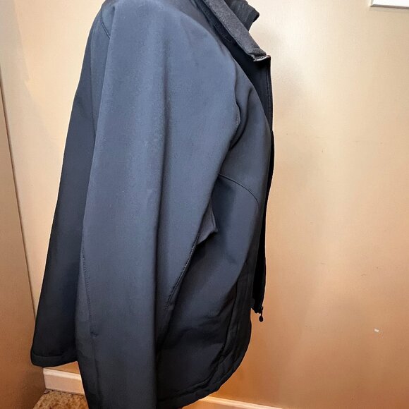 L.L.Bean Women's Black Fleece Lined Full Zip Jacket Bkack Size XL Windproof Coat - Picture 7 of 12